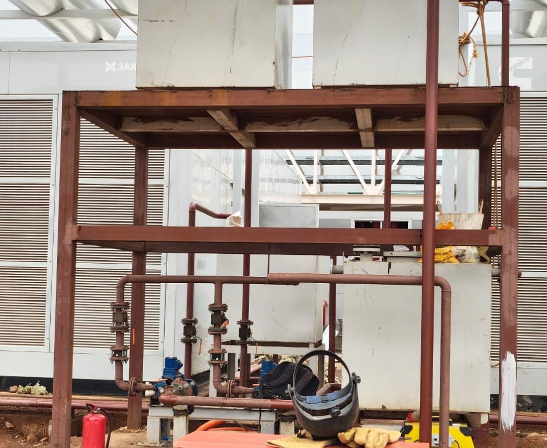 Diesel generator installation piping